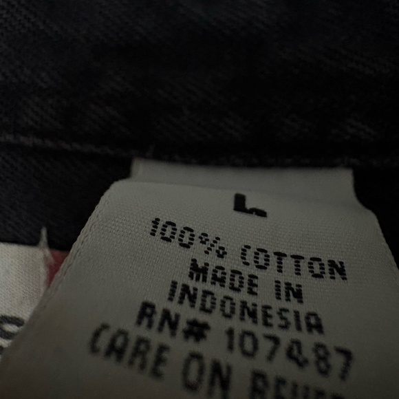 Levis Denim Shirt Jacket Mens L Black Denim - Picture 3 of 6